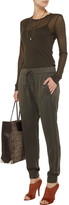 Thumbnail for your product : Enza Costa Sandwashed silk-charmeuse tapered pants