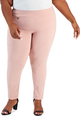 Alfani Plus Size Tummy-Control Pull-On Skinny Pants, Created for Macy's