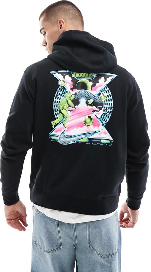 Nike Spaceship graphic logo hoodie in black