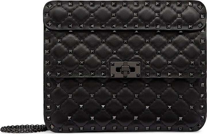 Valentino Garavani Women's Medium Nappa Rockstud Spike Shoulder Bag - Black