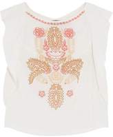 Thumbnail for your product : Antik Batik Ruffle-Trimmed Embroidered Cotton-Gauze Top