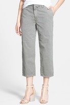 Thumbnail for your product : J Brand 'Parker' Crop Straight Leg Twill Pants