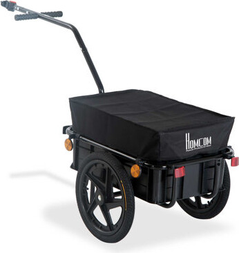 Ceballos Aosom Bicycle Cargo Trailer With Removable Box And Waterproof Cover