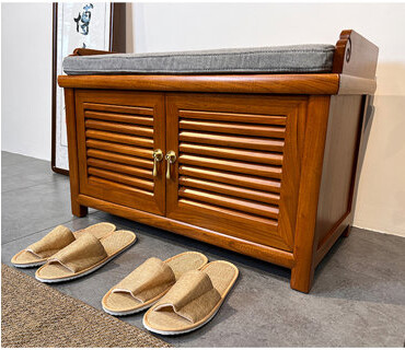 Old Elm Double Door Double Storey Home Shoe Bench