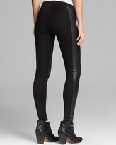 Thumbnail for your product : Hue Ponte Leatherette Blocked Leggings