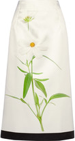 Thumbnail for your product : Karla Spetic Roadside Flower printed satin midi skirt