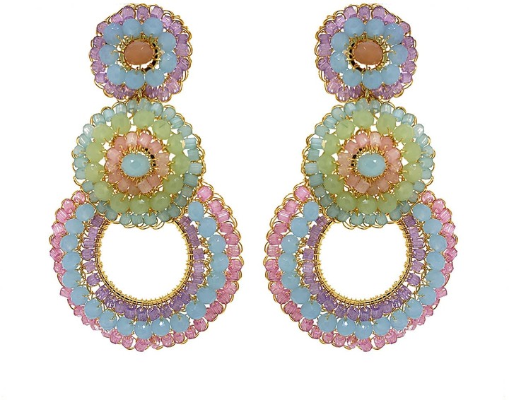Lavish By Tricia Milaneze Pastel Hand Made Crochet Earrings - ShopStyle