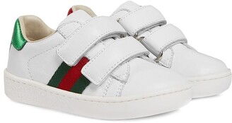 Gucci Children Toddler Leather Web Detail Sneakers