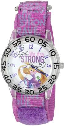 Disney Girl's 'Rapunzel' Quartz Plastic and Nylon Automatic Watch, Color: (Model: W002970)