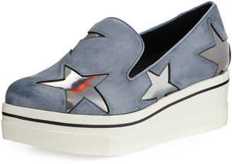 Stella McCartney Binx Iridescent Star Slip-On Sneaker