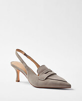 Thumbnail for your product : Ann Taylor Penny Loafer Suede Slingback Pumps