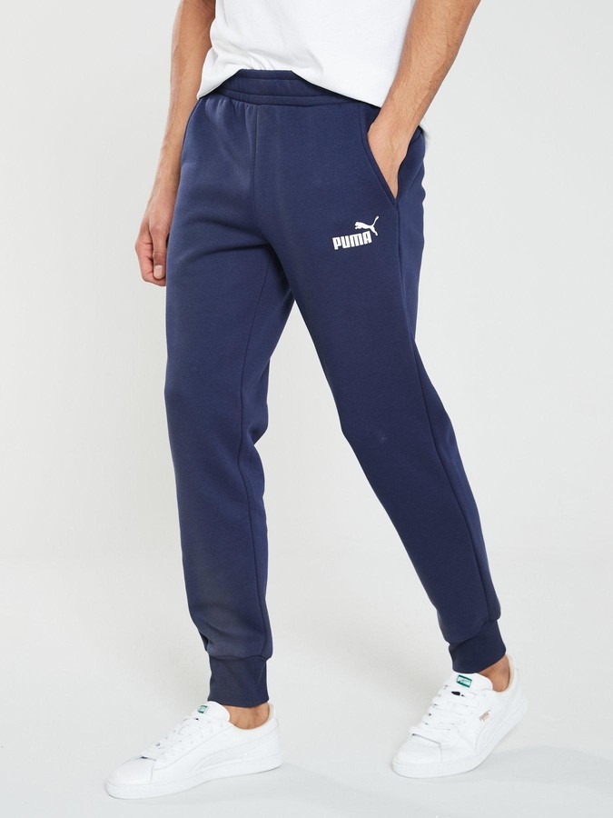 Puma Elevated Essentials Slim Joggers - Blue - ShopStyle Trousers