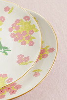 Thumbnail for your product : BERNADETTE Set Of Two 29cm Gold-plated Ceramic Dinner Plates - White