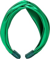 Thumbnail for your product : Jennifer Behr Twist Satin Headband in Green