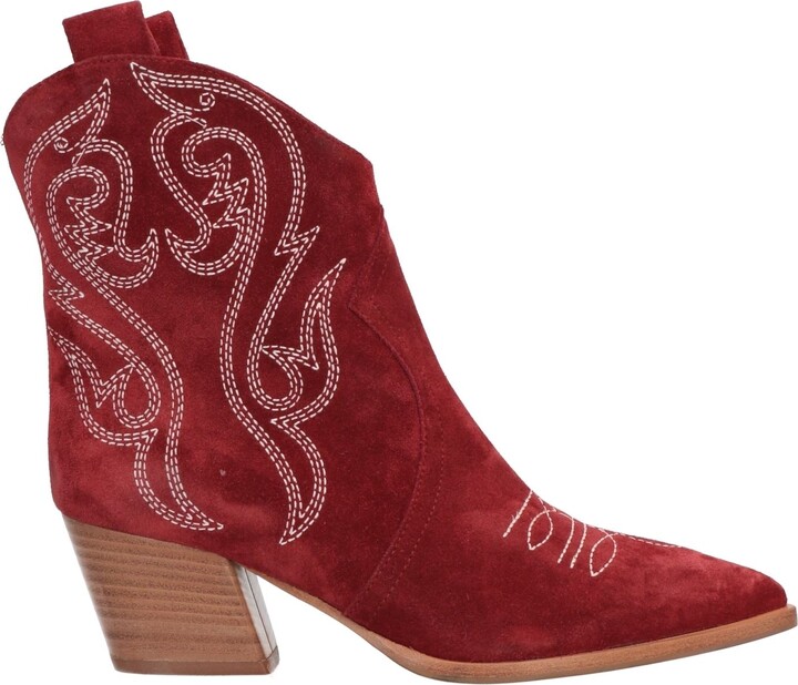 Wooden Heel Women's Red Boots | ShopStyle
