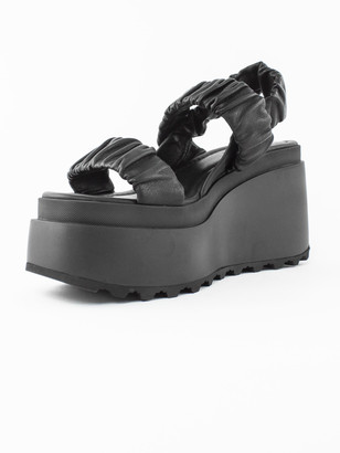 Vic Matié Sandals In Black Nappa Calfskin