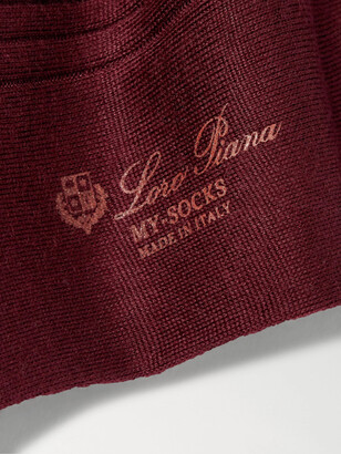 Loro Piana Ribbed Cashmere And Silk-Blend Over-The-Calf Socks
