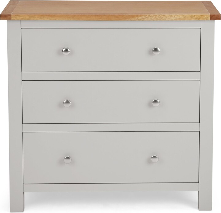 Dunelm Bromley 3 Drawer Chest, Oak Grey ShopStyle