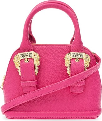 Versace Jeans Couture Range Bowling logo-patch tote bag, Pink