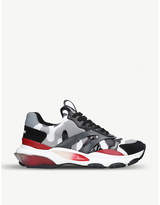 Thumbnail for your product : Valentino Bounce camouflage-print mesh trainers