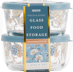 TJMAXX 2Pk 16Oz Autumn Round Food Storage Set