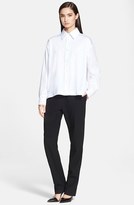 Thumbnail for your product : eskandar Slim A-Line Cotton Poplin Shirt