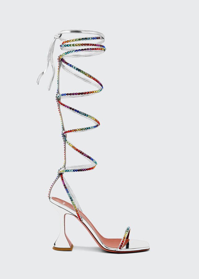 silver gladiator sandals heels