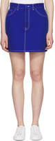 Givenchy Blue Denim Logo Miniskirt 