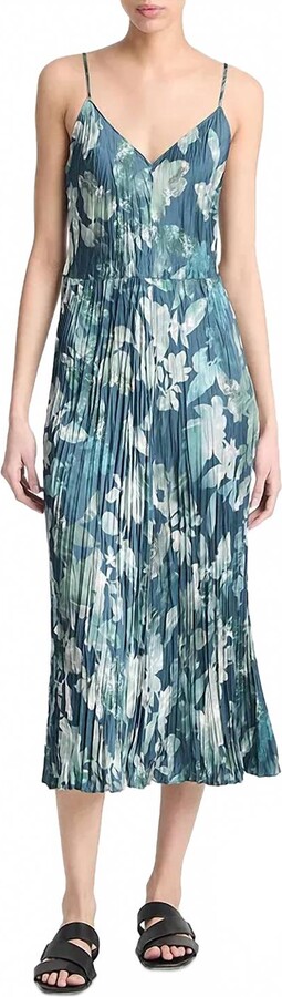 Shimmer Lake Crushed Cami Midi Dress In Multi