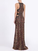 Embellished Animal Print Gown 