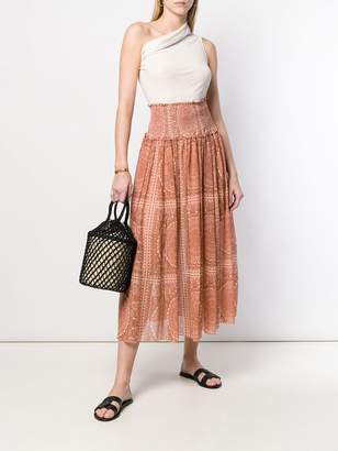 Zimmermann paisley high rise skirt