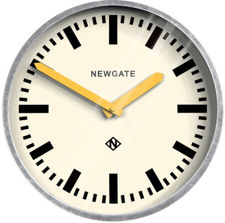 Newgate Clocks - The Luggage Galvanized Wall Clock - Yellow Hands