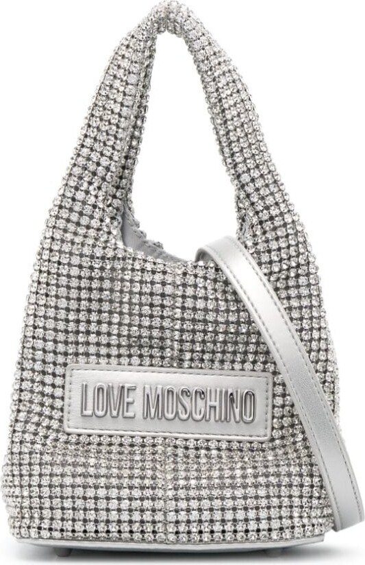 Moschino Pill Packet Crossbody Bag - Silver Crossbody Bags