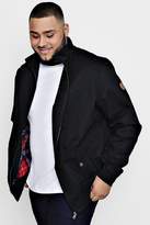 Thumbnail for your product : boohoo Big And Tall Harrington Jacket With Lining