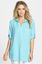 Thumbnail for your product : Side Stitch Roll Sleeve Tunic