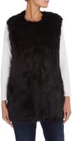Thumbnail for your product : Armani Exchange Fur Trim Gilet in Black
