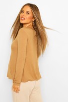 Thumbnail for your product : boohoo Maternity Long Sleeved Cross Strap Swing Top