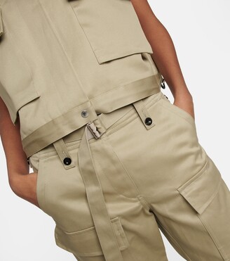 Sacai Cotton twill cargo pants - ShopStyle