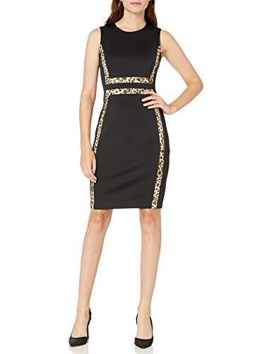 calvin klein women's sleeveless color block sheath dress