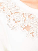 Thumbnail for your product : Ermanno Scervino lace trim blouse