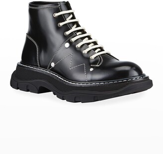 Alexander McQueen Tread Lace-Up Boots