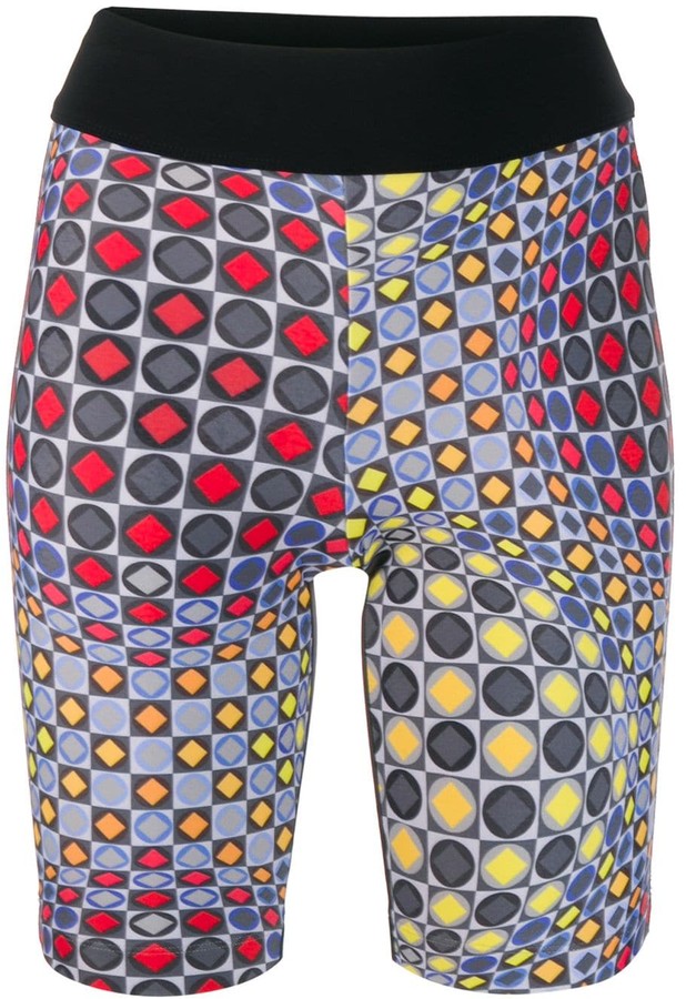 printed biker shorts