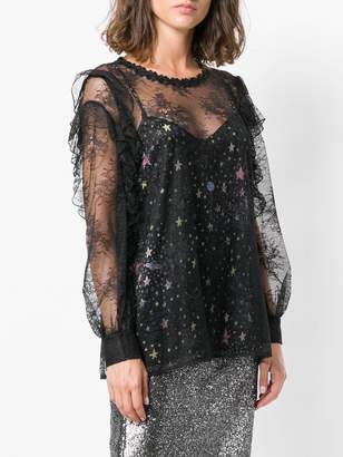 Moschino Boutique lace star blouse
