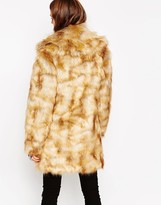 Thumbnail for your product : ASOS COLLECTION Coat in Pelted Vintage Faux Fur & Shawl Collar