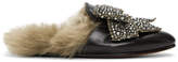 Thumbnail for your product : Gucci Black Princetown Bow Slip-On Loafers