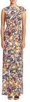 Thumbnail for your product : Erdem Brady Floral-Print Satin Belted Dress