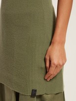 Thumbnail for your product : Bottega Veneta Extra-long Rib-knitted Cashmere Tank Top - Khaki