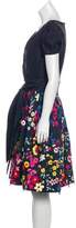 Thumbnail for your product : Naeem Khan Silk Knee-Length Dress w/ Tags