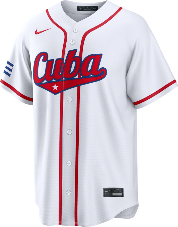 Nike Cuba National Baseball Team 2026 World Baseball Classic Men's Stadium Jersey in White | RE260GZ5WBB-UFA