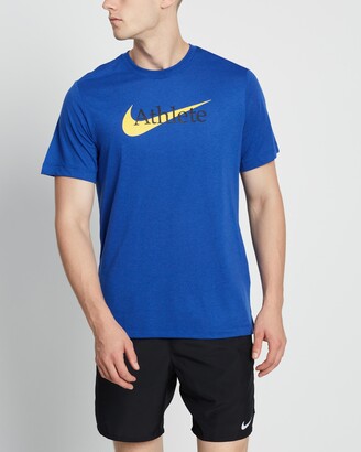 nike athlete t shirt blue